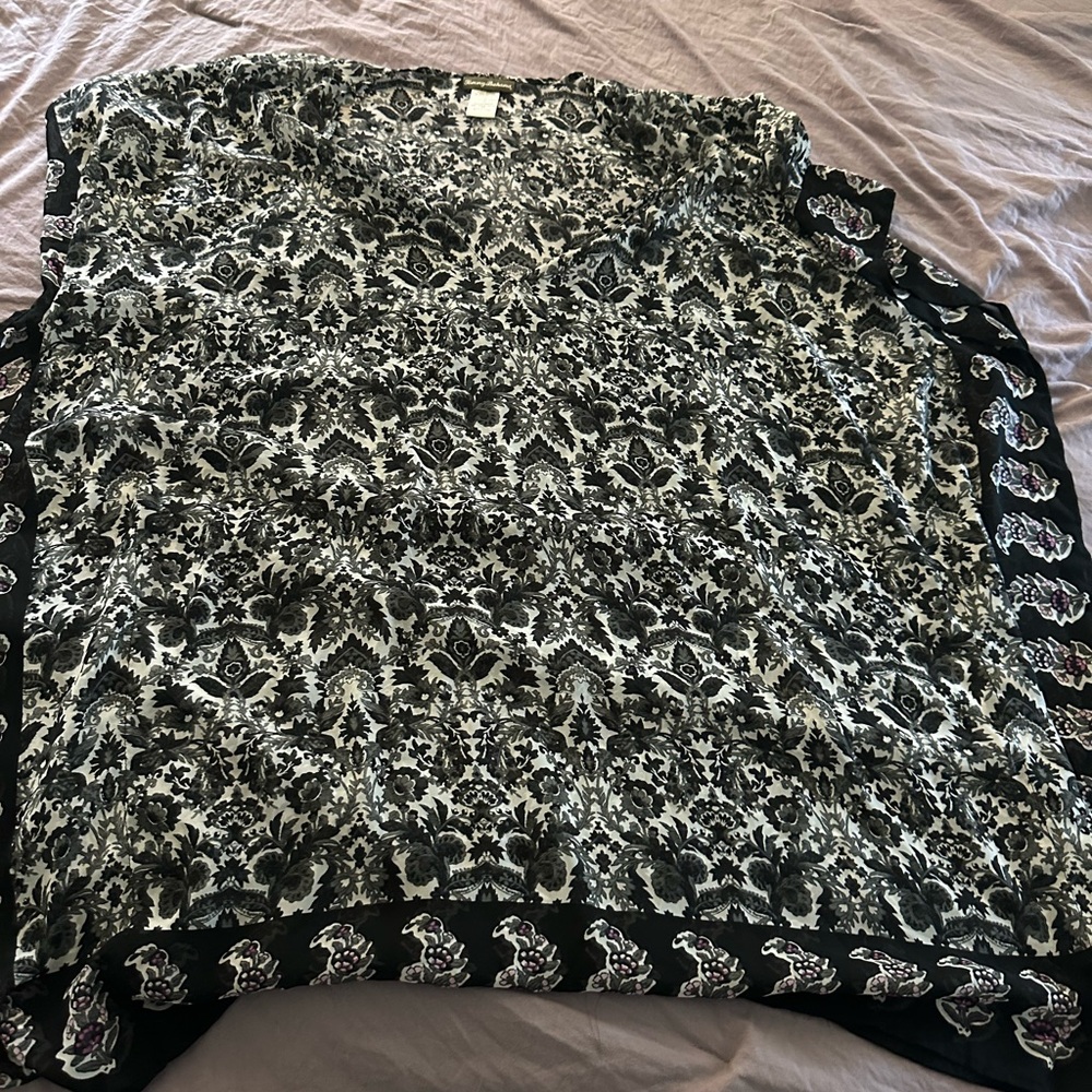 Tommy Bahama Black and Purple Swim Coverup